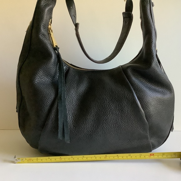Aimee Kestenberg Leather Black Corfu Pleated Hobo Bag, NWOT - Picture 3 of 15